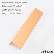 Load image into Gallery viewer, Gold Black Hidden Cabinet Pulls Aluminum Alloy Kitchen Cupboard Handles Drawer Knobs Furniture Handle Bedroom Hardware