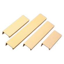 Load image into Gallery viewer, Gold Black Hidden Cabinet Pulls Aluminum Alloy Kitchen Cupboard Handles Drawer Knobs Furniture Handle Bedroom Hardware