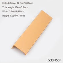 Load image into Gallery viewer, Gold Black Hidden Cabinet Pulls Aluminum Alloy Kitchen Cupboard Handles Drawer Knobs Furniture Handle Bedroom Hardware