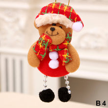 Load image into Gallery viewer, Merry Christmas Ornaments Plush Doll Santa Claus Snowman Christmas Tree Pendant Doll Hang Decoration for Home Noel Natal Happy New Year