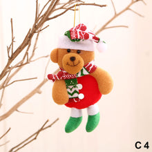 Load image into Gallery viewer, Merry Christmas Ornaments Plush Doll Santa Claus Snowman Christmas Tree Pendant Doll Hang Decoration for Home Noel Natal Happy New Year
