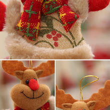 Load image into Gallery viewer, Merry Christmas Ornaments Plush Doll Santa Claus Snowman Christmas Tree Pendant Doll Hang Decoration for Home Noel Natal Happy New Year