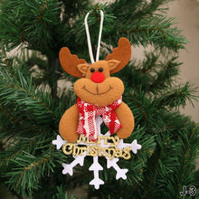 Load image into Gallery viewer, Merry Christmas Ornaments Plush Doll Santa Claus Snowman Christmas Tree Pendant Doll Hang Decoration for Home Noel Natal Happy New Year