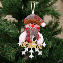 Load image into Gallery viewer, Merry Christmas Ornaments Plush Doll Santa Claus Snowman Christmas Tree Pendant Doll Hang Decoration for Home Noel Natal Happy New Year