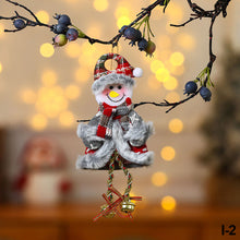 Load image into Gallery viewer, Merry Christmas Ornaments Plush Doll Santa Claus Snowman Christmas Tree Pendant Doll Hang Decoration for Home Noel Natal Happy New Year