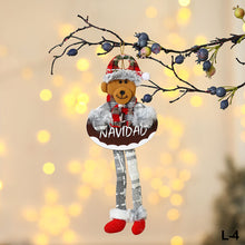 Load image into Gallery viewer, Merry Christmas Ornaments Plush Doll Santa Claus Snowman Christmas Tree Pendant Doll Hang Decoration for Home Noel Natal Happy New Year
