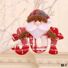 Load image into Gallery viewer, Merry Christmas Ornaments Plush Doll Santa Claus Snowman Christmas Tree Pendant Doll Hang Decoration for Home Noel Natal Happy New Year