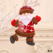 Load image into Gallery viewer, Merry Christmas Ornaments Plush Doll Santa Claus Snowman Christmas Tree Pendant Doll Hang Decoration for Home Noel Natal Happy New Year