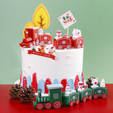 Load image into Gallery viewer, Christmas Plastic Train Ornament Merry Christmas Train Decoration Xmas Cake Baking Oranments Holiday Decor