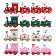 Load image into Gallery viewer, Christmas Plastic Train Ornament Merry Christmas Train Decoration Xmas Cake Baking Oranments Holiday Decor