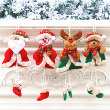 Load image into Gallery viewer, Merry Christmas Ornaments Plush Doll Santa Claus Snowman Christmas Tree Pendant Doll Hang Decoration for Home Noel Natal Happy New Year