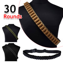 Load image into Gallery viewer, 30 Rounds Shotgun Bandolier Tactical Adjustable Shotgun Shell Belt Carrier for 12 20 Gauge Ga 30 Rounds Holder for Hunting