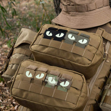Load image into Gallery viewer, Cat Tiger Eyes Luminous Tactical Patch Hook Fasteners Glow In Dark Combat Applique Armband Patch For Hats Helmet Uniform Backpack