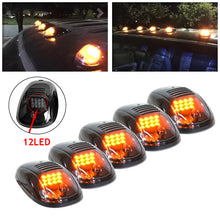Load image into Gallery viewer, 12LED 5Pcs Smoked Vehicle Car Pickup Cab Roof Running Marker Lights for Truck SUV Off Road Set Bulb Fog Lamp Car Styling