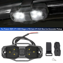 Load image into Gallery viewer, Roll Bar Mount LED Dome Light Rock Light W/Switch White Color For Polaris RZR UTV 4WD Wagon UTB Cab ATV SUV Bus Car Excavator Pickup