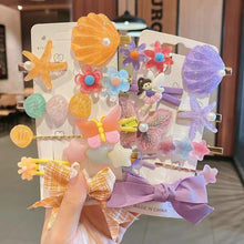 Load image into Gallery viewer, 9pcs/set Cute Flower Seashell Hair Clips for Girls Children Lovely Hairpins Kids Hair Pins Barrettes Hair Accessories