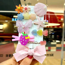 Load image into Gallery viewer, 9pcs/set Cute Flower Seashell Hair Clips for Girls Children Lovely Hairpins Kids Hair Pins Barrettes Hair Accessories