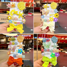 Load image into Gallery viewer, 9pcs/set Cute Flower Seashell Hair Clips for Girls Children Lovely Hairpins Kids Hair Pins Barrettes Hair Accessories