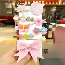 Load image into Gallery viewer, 9pcs/set Cute Flower Seashell Hair Clips for Girls Children Lovely Hairpins Kids Hair Pins Barrettes Hair Accessories