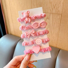 Load image into Gallery viewer, 5pcs Women Girl High Elastic Hairbands Simple Basic Rubber Bands Ponytail Holders Scrunchies Fashion Hair Accessories