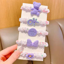 Load image into Gallery viewer, 5pcs Women Girl High Elastic Hairbands Simple Basic Rubber Bands Ponytail Holders Scrunchies Fashion Hair Accessories