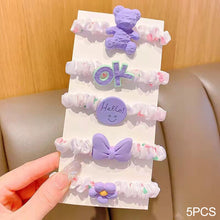 Load image into Gallery viewer, 5pcs Women Girl High Elastic Hairbands Simple Basic Rubber Bands Ponytail Holders Scrunchies Fashion Hair Accessories