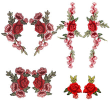 Load image into Gallery viewer, Embroidery Rose Flower Patch Applique DIY Crafts Sticker for Dress Bag Clothes Accessories Badges Sew On Sewing Accessories