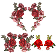 Load image into Gallery viewer, Embroidery Rose Flower Patch Applique DIY Crafts Sticker for Dress Bag Clothes Accessories Badges Sew On Sewing Accessories
