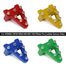 Load image into Gallery viewer, Aluminum Alloy Motorcycle Rear Brake Pedal Step Tips For HONDA CRF50 XR50 SSR SDG TAO Pitster Pro Coolster Demon Orion