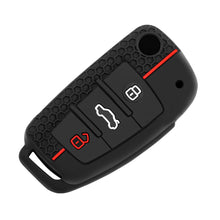 Load image into Gallery viewer, Silicone Car Key 3 Button Key Cases Cover Keychain Protection Fob For Audi A1 A3 A6 C5 C6 Q3 Q2 Q7 R8 S3 S6 RS3 RS6 A4 Accessories
