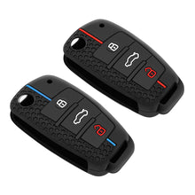 Load image into Gallery viewer, Silicone Car Key 3 Button Key Cases Cover Keychain Protection Fob For Audi A1 A3 A6 C5 C6 Q3 Q2 Q7 R8 S3 S6 RS3 RS6 A4 Accessories