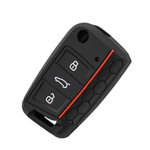 Load image into Gallery viewer, 3 Button Key Silicone Car Key Cases Cover Keychain Folding Remote Key Fob Protection For VW Golf 7 MK7 Accessories