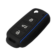 Load image into Gallery viewer, Silicone Car Key 3 Button Key Cases Cover Keychain Protection For VW Golf 4 5 6 7 Bora Jetta POLO MK4 MK6 Bora Passat B5 B6 Superb Tiguan Beetle Accessories