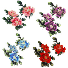 Load image into Gallery viewer, 1pair Embroidery Flower Patch Applique DIY Crafts Sticker for Dress Bag Clothes Accessories Badges Sew On Sewing Accessories