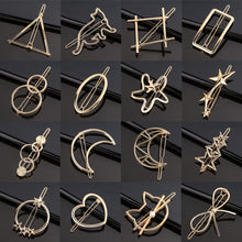 Load image into Gallery viewer, Simple Versatile Alloy Hollow Hair Clip Multiple Shaped Bangs Hairpin Headwear Hair Accessory for Female