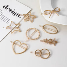 Load image into Gallery viewer, Simple Versatile Alloy Hollow Hair Clip Multiple Shaped Bangs Hairpin Headwear Hair Accessory for Female