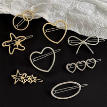Load image into Gallery viewer, Simple Versatile Alloy Hollow Hair Clip Multiple Shaped Bangs Hairpin Headwear Hair Accessory for Female