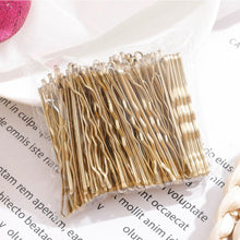 Load image into Gallery viewer, 50pcs/pack Simple Alloy Hair Clips High Elasticity Durable Wave Clamp Hairpins Headwear Hair Accessory