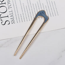 Load image into Gallery viewer, Simple Alloy U-shaped Hairpin Temperament Versatile Durable Updo Hairpin Headwear Hair Accessories for Women