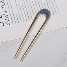 Load image into Gallery viewer, Simple Alloy U-shaped Hairpin Temperament Versatile Durable Updo Hairpin Headwear Hair Accessories for Women