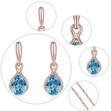 Load image into Gallery viewer, Alloy Rhinestone Pendant Necklace Earrings Set Fashionable Minimalist Necklace Earrings Women Jewelry Set