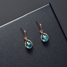Load image into Gallery viewer, Alloy Rhinestone Pendant Necklace Earrings Set Fashionable Minimalist Necklace Earrings Women Jewelry Set