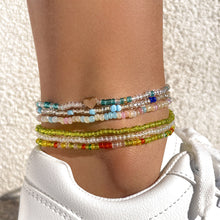 Load image into Gallery viewer, 6pcs/set Glass Rice Bead Anklet Versatile Creative Beaded Ankle Chain Colorful Beach Anklet Foot Jewelry for Women