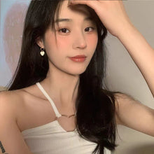 Load image into Gallery viewer, Three-dimensional Heart-shaped Square Earrings Temperamental Simple Earrings Ear Studs Women Jewelry Accessories