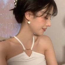 Load image into Gallery viewer, Three-dimensional Heart-shaped Square Earrings Temperamental Simple Earrings Ear Studs Women Jewelry Accessories