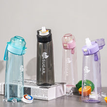 Load image into Gallery viewer, 650ML Outdoor Sports Fitness Water Bottle With Multi-Flavor Fragrance Ring Flavorable Drinking Water Artifact Large Capacity Sippy Bottle