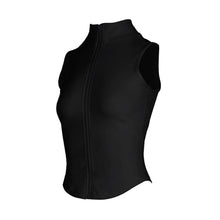 Load image into Gallery viewer, Women Slim-Fit Sports Sleeveless Standing Tie Zipper Vest Running Fitness Stretch Tight Vest Wadding Sweat Quick Drying Yoga Clothes
