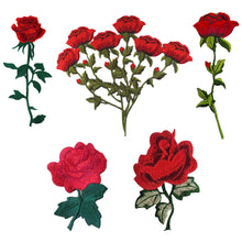 Load image into Gallery viewer, Embroidery Rose Flower Patch Applique DIY Crafts Sticker for Dress Bag Clothes Accessories Badges Sew On Sewing Accessories