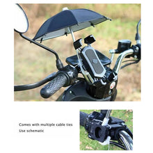 Load image into Gallery viewer, 1PC Mobile Phone Holder Motorcycle Bicycle Umbrella Portable Waterproof Mini Parasol Waterproof Anti-permeability Toy Umbrella