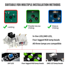 Load image into Gallery viewer, Switch Mechanical Keyboard Switch 3Pin Clicky Linear Tactile Silent Switches RGB LED SMD Gaming Compatible With MX Switch